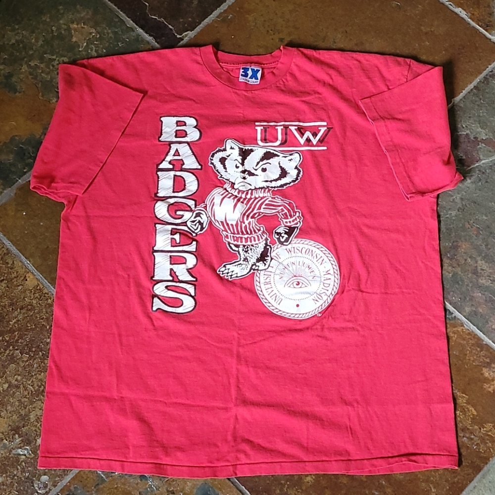 Vintage 3X Single Stitch Wisconsin Badger tshirt